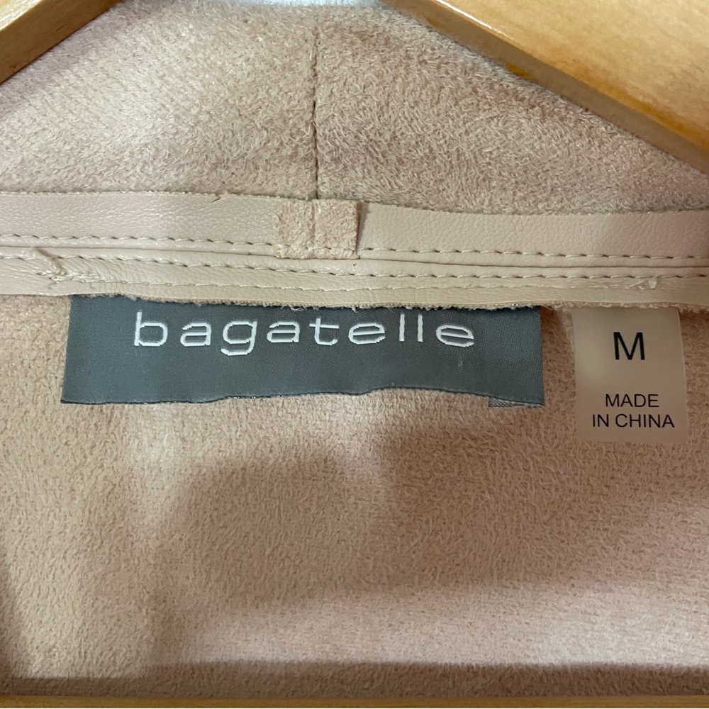 Bagatelle Faux Leather Drape Front Jacket - Women’s Medium - Picture 7 of 9